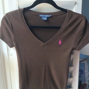 Brown Polo V-Neck